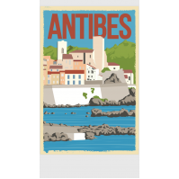AF205- Lot de 5 Affiches vintage Antibes- 20x30cm